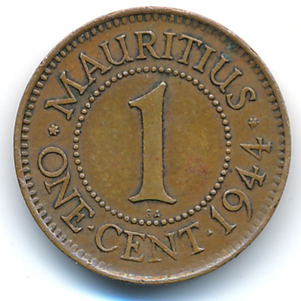 Маврикий, 1 цент (1944 г.)