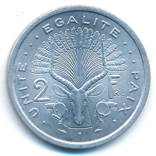 Джибути, 2 франка (1977 г.)