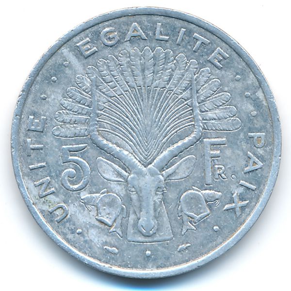 Джибути, 5 франков (1991 г.)