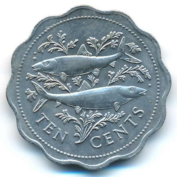 Багамские острова, 10 центов (1975 г.)