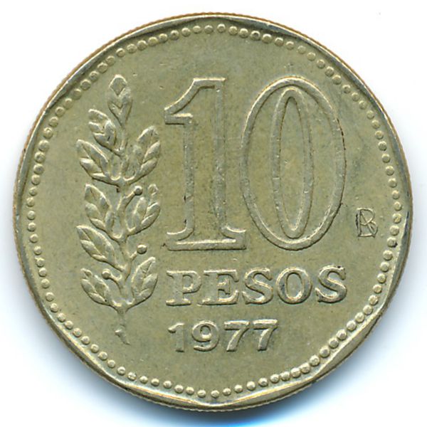 Аргентина, 10 песо (1977 г.)
