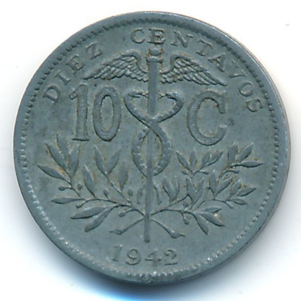 Боливия, 10 сентаво (1942 г.)