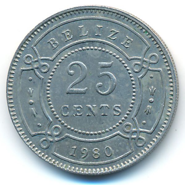 Белиз, 25 центов (1980 г.)