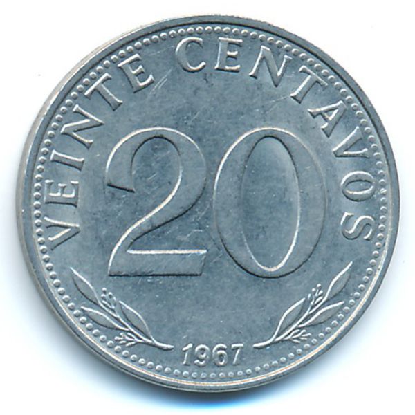 Боливия, 20 сентаво (1967 г.)