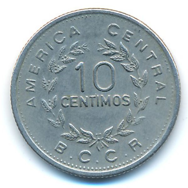 Коста-Рика, 10 сентимо (1972 г.)