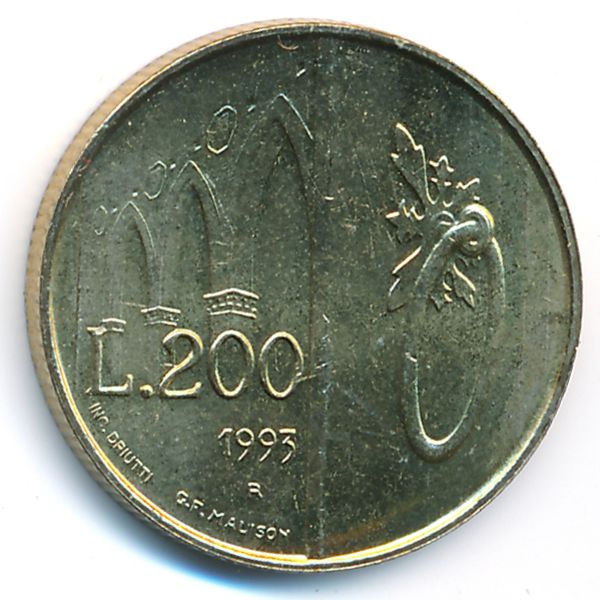 Сан-Марино, 200 лир (1993 г.)