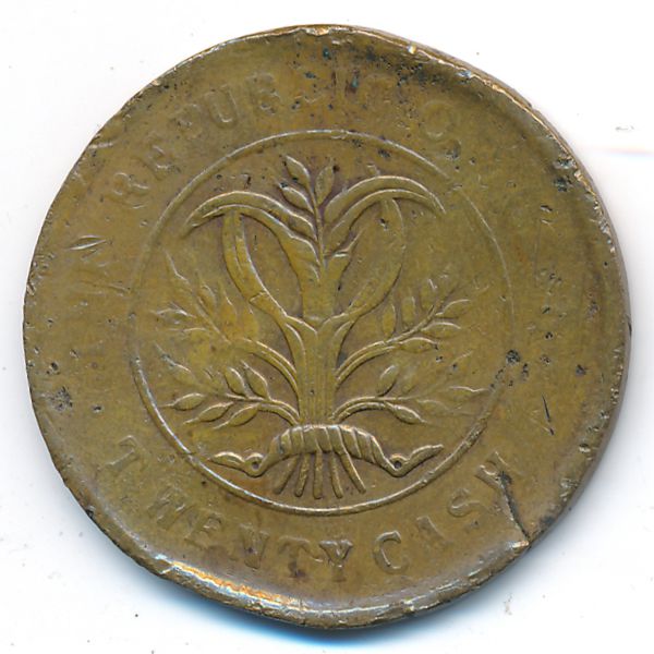 Хунань, 20 кэш (1919 г.)