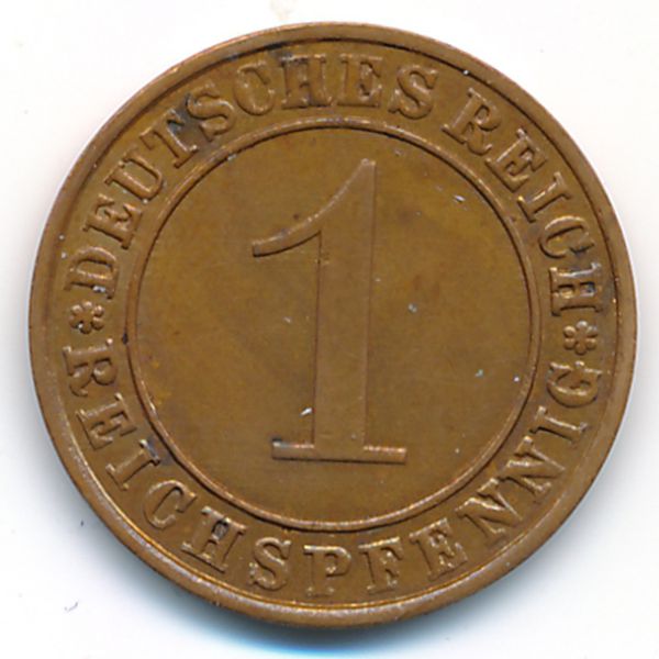 Веймарская республика, 1 рейхспфенниг (1931 г.)