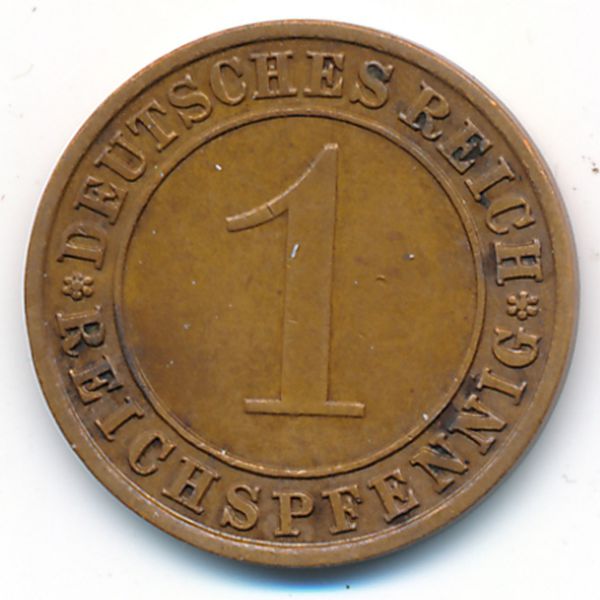 Веймарская республика, 1 рейхспфенниг (1933 г.)