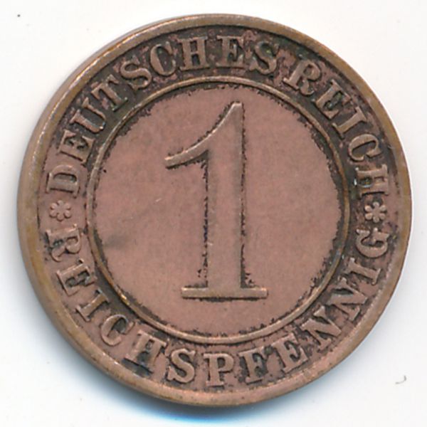 Веймарская республика, 1 рейхспфенниг (1934 г.)