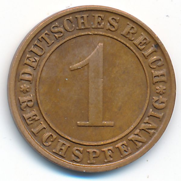 Веймарская республика, 1 рейхспфенниг (1934 г.)