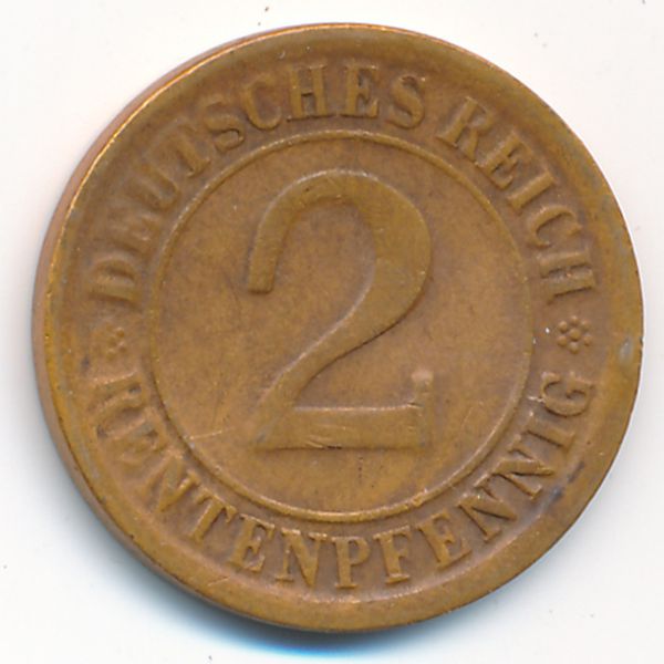 Веймарская республика, 2 рентенпфеннига (1924 г.)