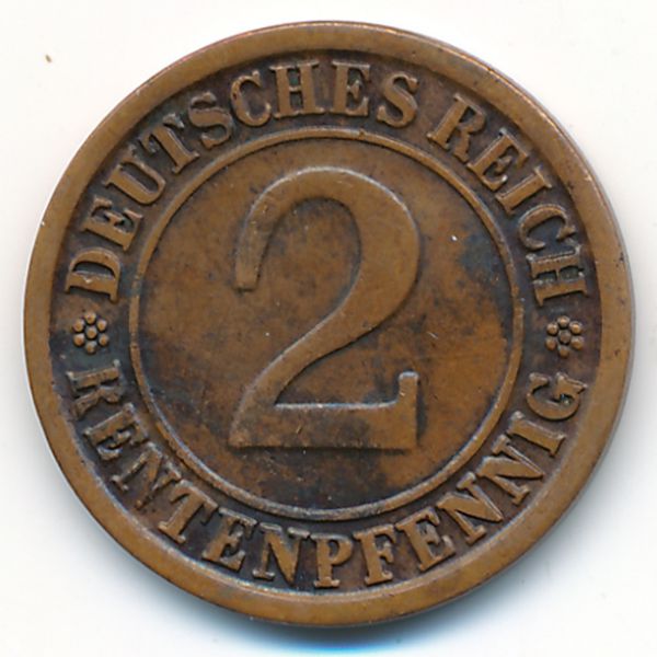 Веймарская республика, 2 рентенпфеннига (1924 г.)