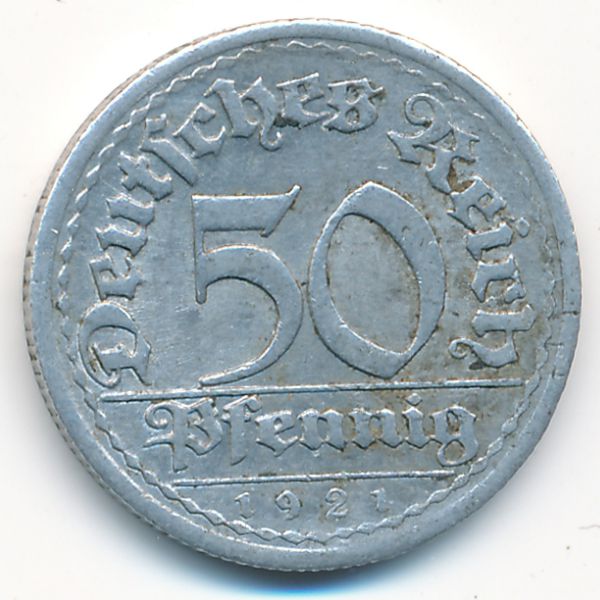 Веймарская республика, 50 пфеннигов (1921 г.)