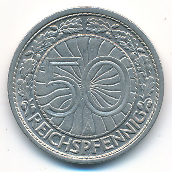 Веймарская республика, 50 рейхспфеннигов (1931 г.)