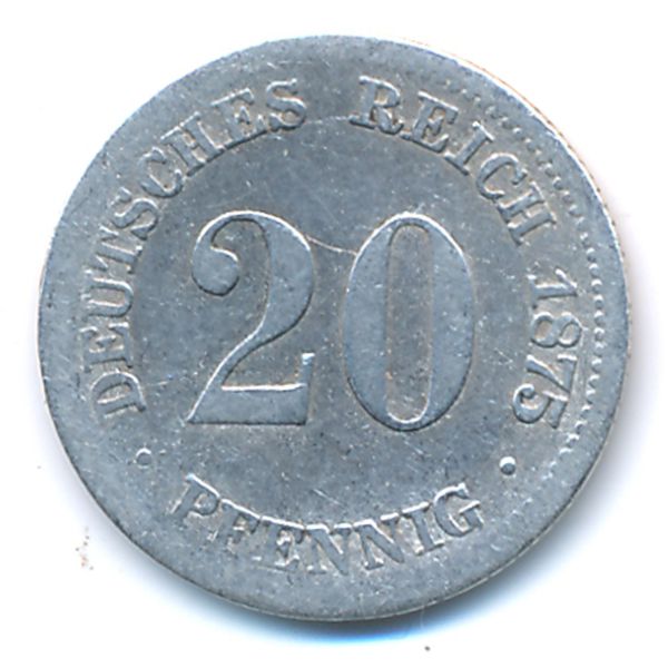Германия, 20 пфеннигов (1875 г.)