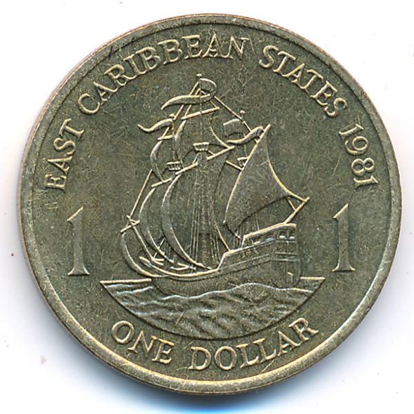 Восточные Карибы, 1 доллар (1981 г.)