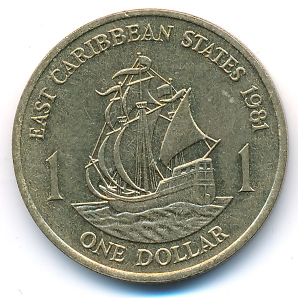 Восточные Карибы, 1 доллар (1981 г.)