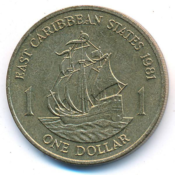 Восточные Карибы, 1 доллар (1981 г.)
