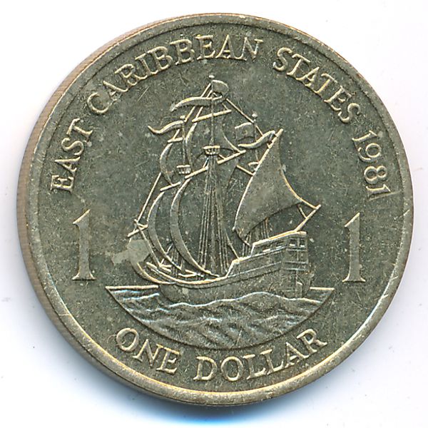 Восточные Карибы, 1 доллар (1981 г.)