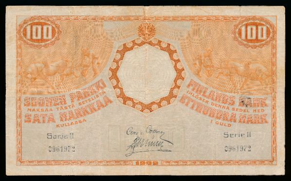 Финляндия, 100 марок (1909 г.)