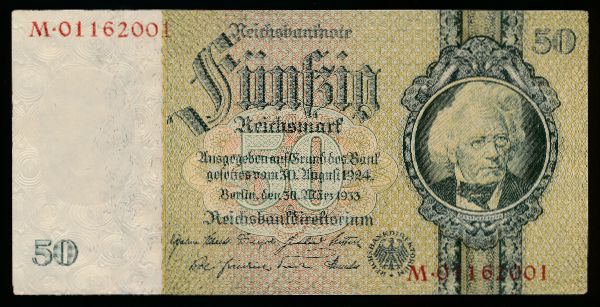 Третий Рейх, 50 рейхсмарок (1933 г.)