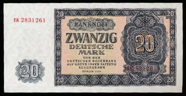 Германия, 20 марок (1955 г.)