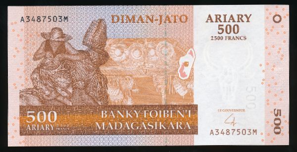 Мадагаскар, 500 ариари - 2500 франков (2004 г.)