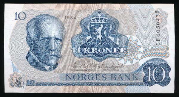 Норвегия, 10 крон (1984 г.)