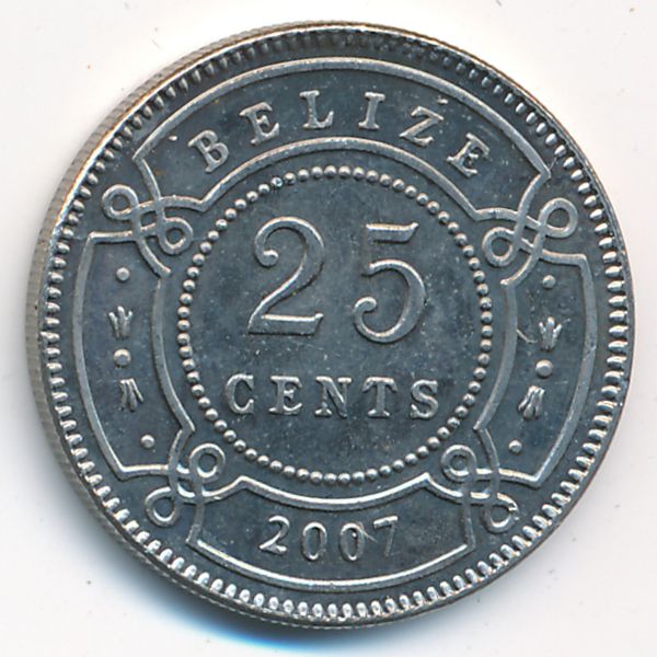 Белиз, 25 центов (2007 г.)