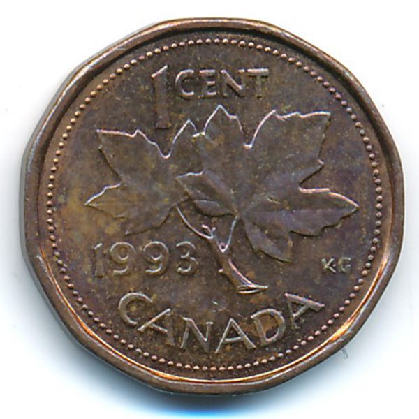 Канада, 1 цент (1993 г.)