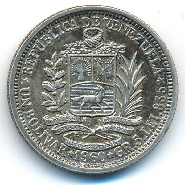Венесуэла, 1 боливар (1960 г.)