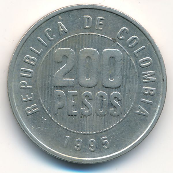 Колумбия, 200 песо (1995 г.)