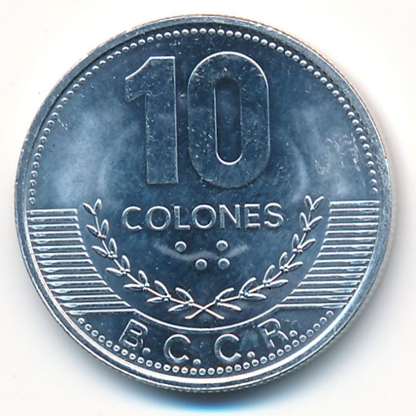 Коста-Рика, 10 колон (2016 г.)