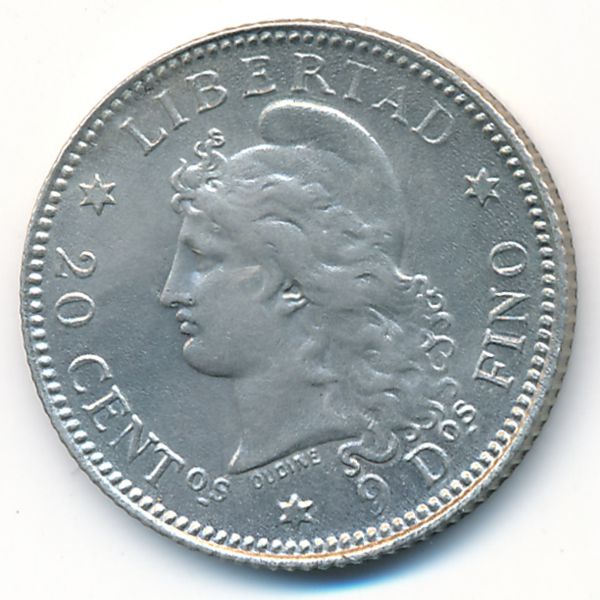 Аргентина, 20 сентаво (1882 г.)