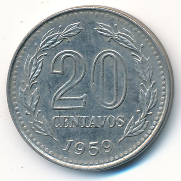 Аргентина, 20 сентаво (1959 г.)