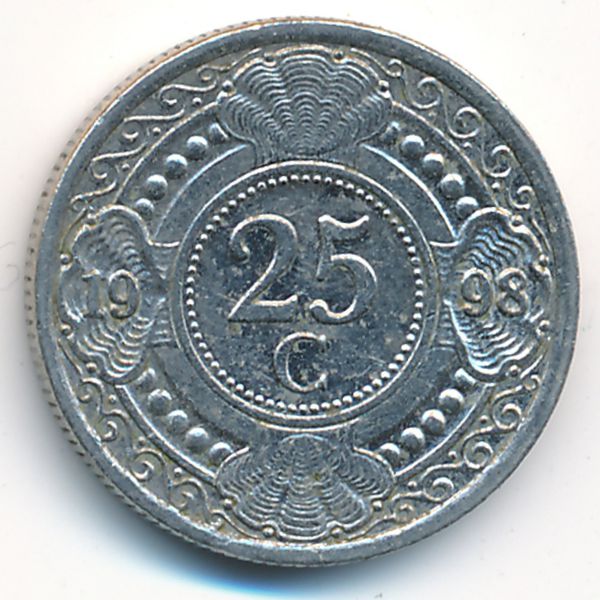 Антильские острова, 25 центов (1998 г.)