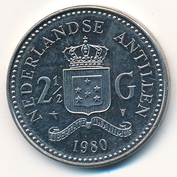 Антильские острова, 2 1/2 гульдена (1980 г.)