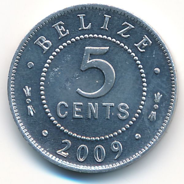 Белиз, 5 центов (2009 г.)