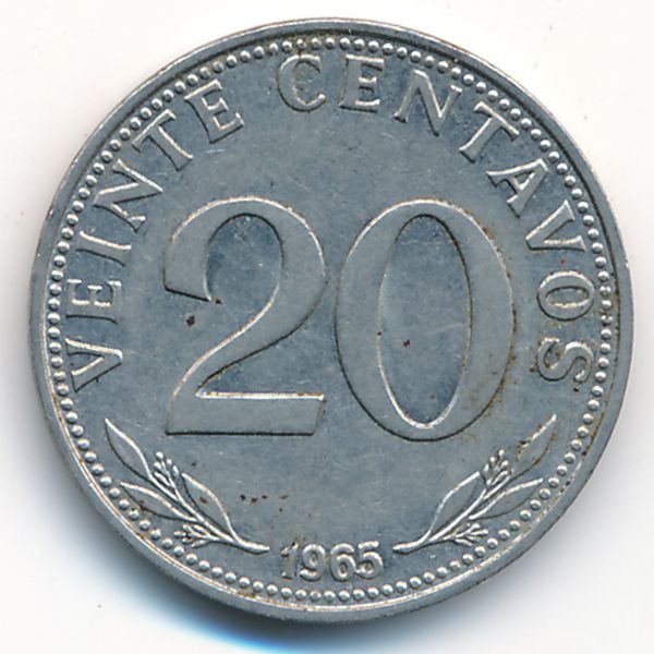 Боливия, 20 сентаво (1965 г.)