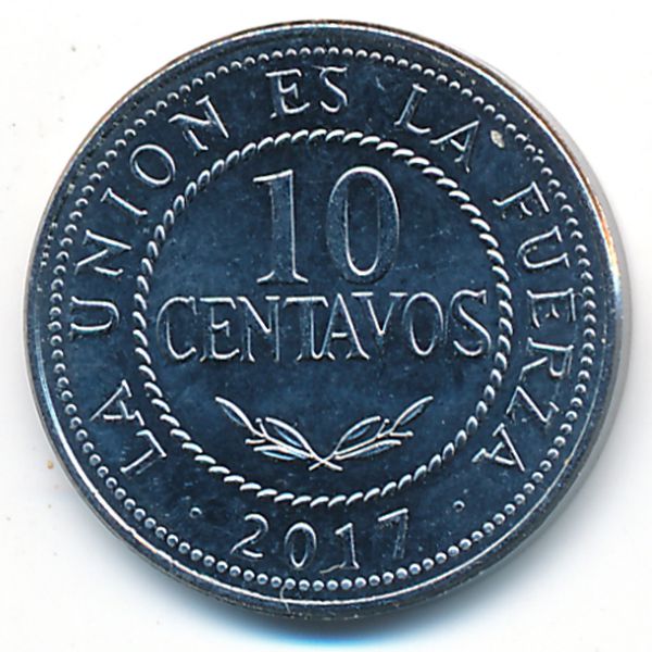Боливия, 10 сентаво (2017 г.)