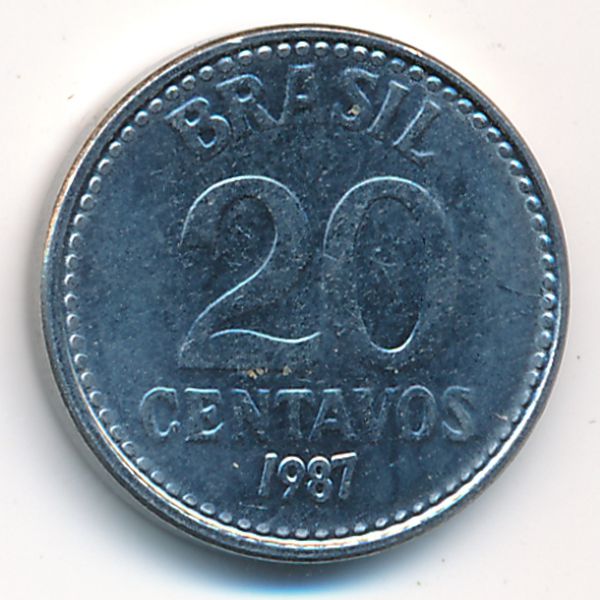 Бразилия, 20 сентаво (1987 г.)