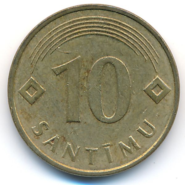 Латвия, 10 сантим (1992 г.)