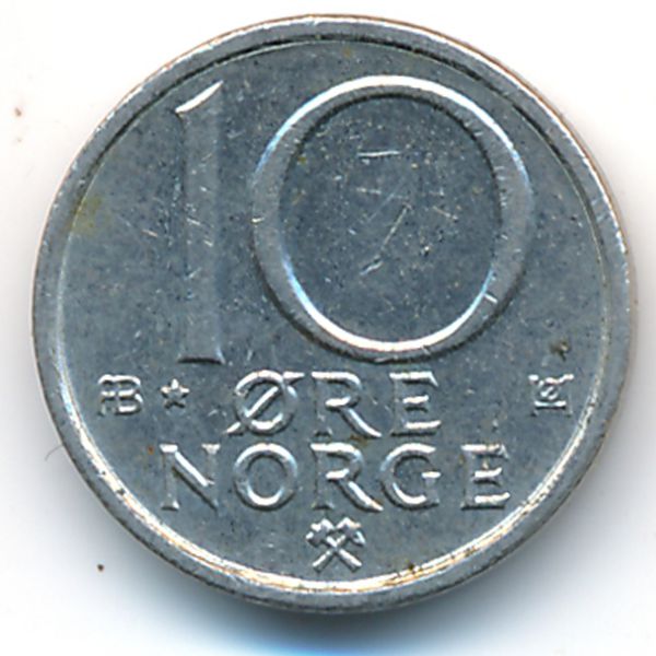 Норвегия, 10 эре (1980 г.)