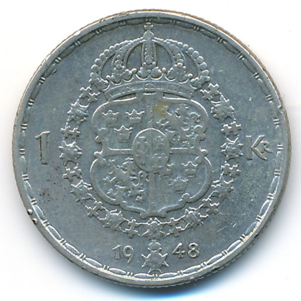 Швеция, 1 крона (1948 г.)