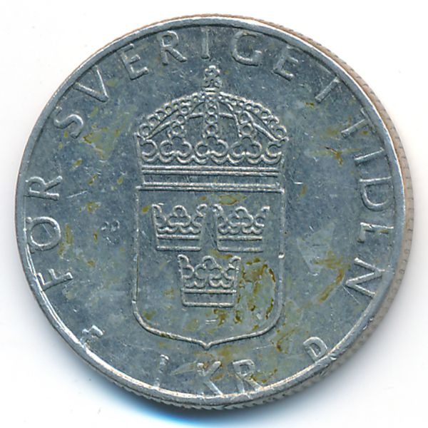 Швеция, 1 крона (1990 г.)