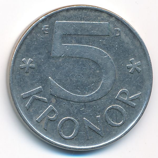 Швеция, 5 крон (1988 г.)