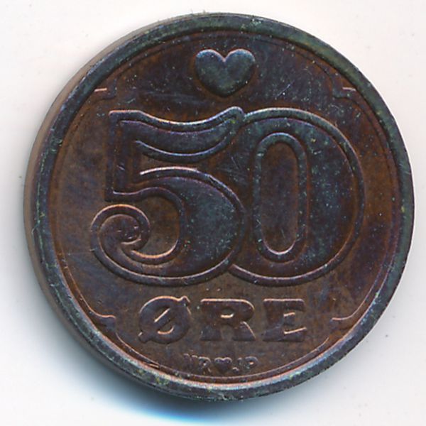 Дания, 50 эре (1989 г.)