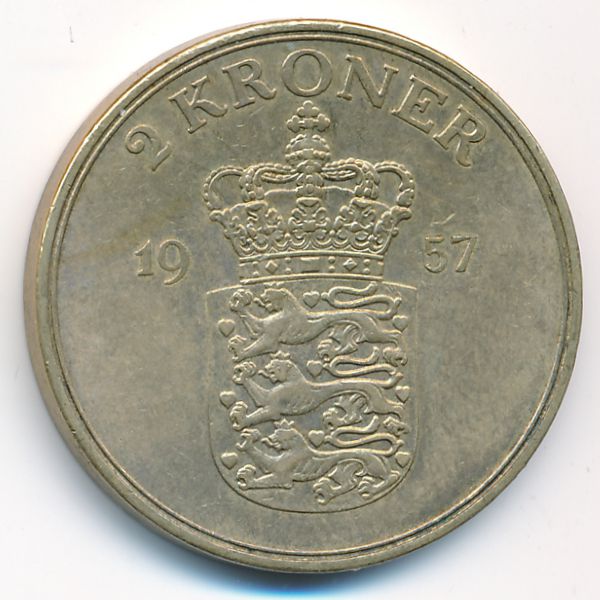 Дания, 2 кроны (1957 г.)