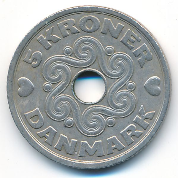Дания, 5 крон (1990 г.)